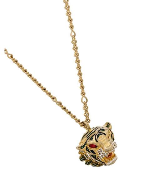 gucci heart and cross necklace|gucci tiger head necklace.